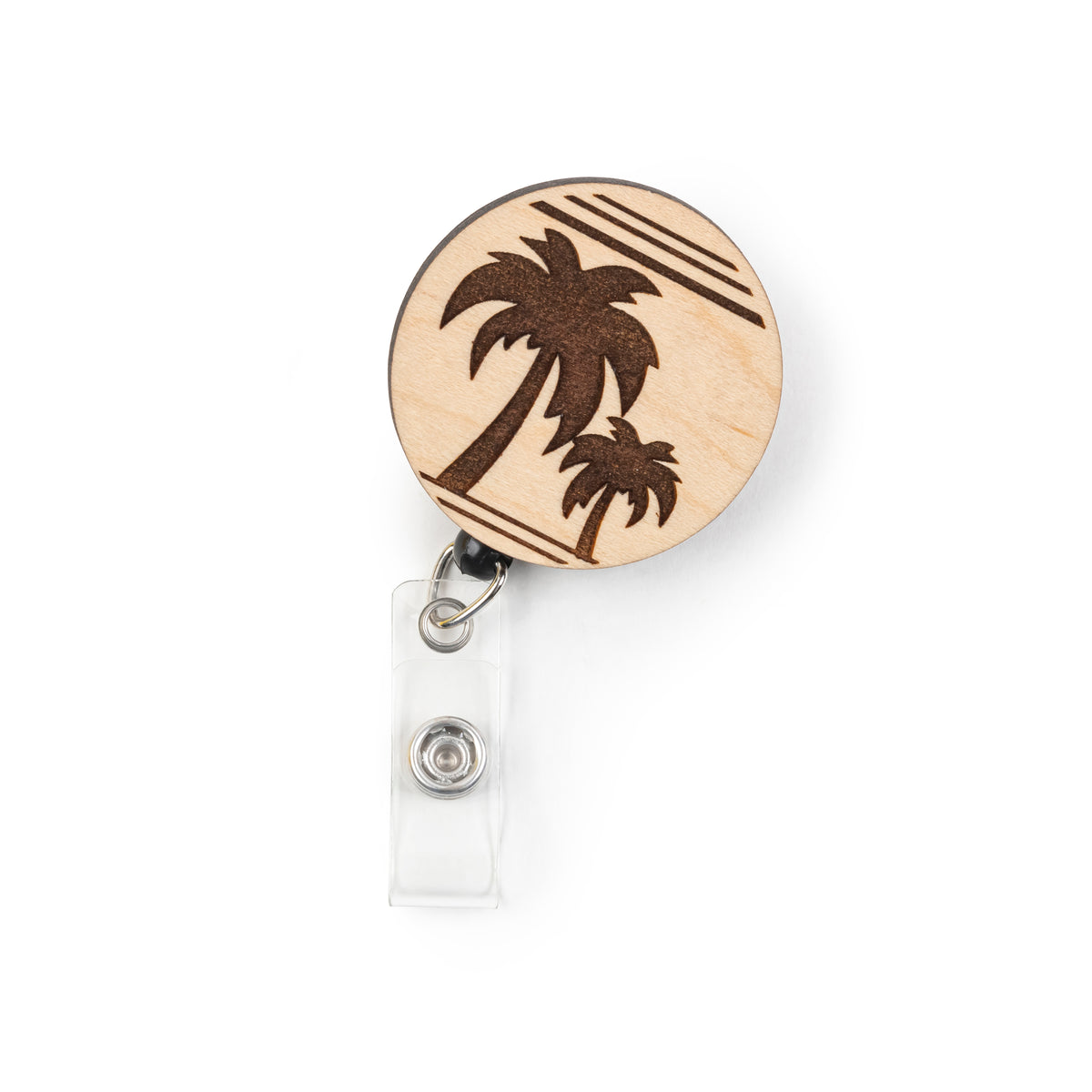Tropical Vibes Wooden Badge Reel