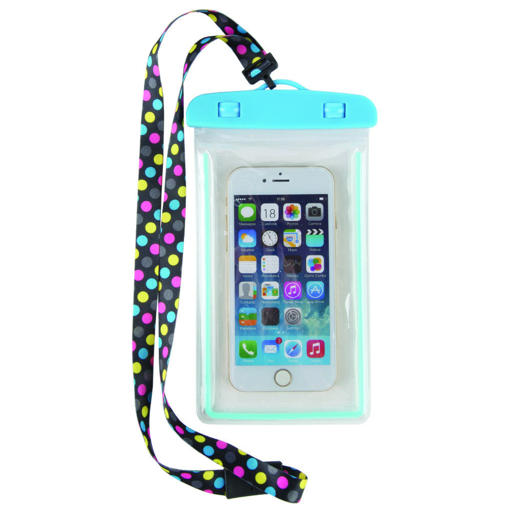 Aqua Dot Waterproof Phone Case Lanyard