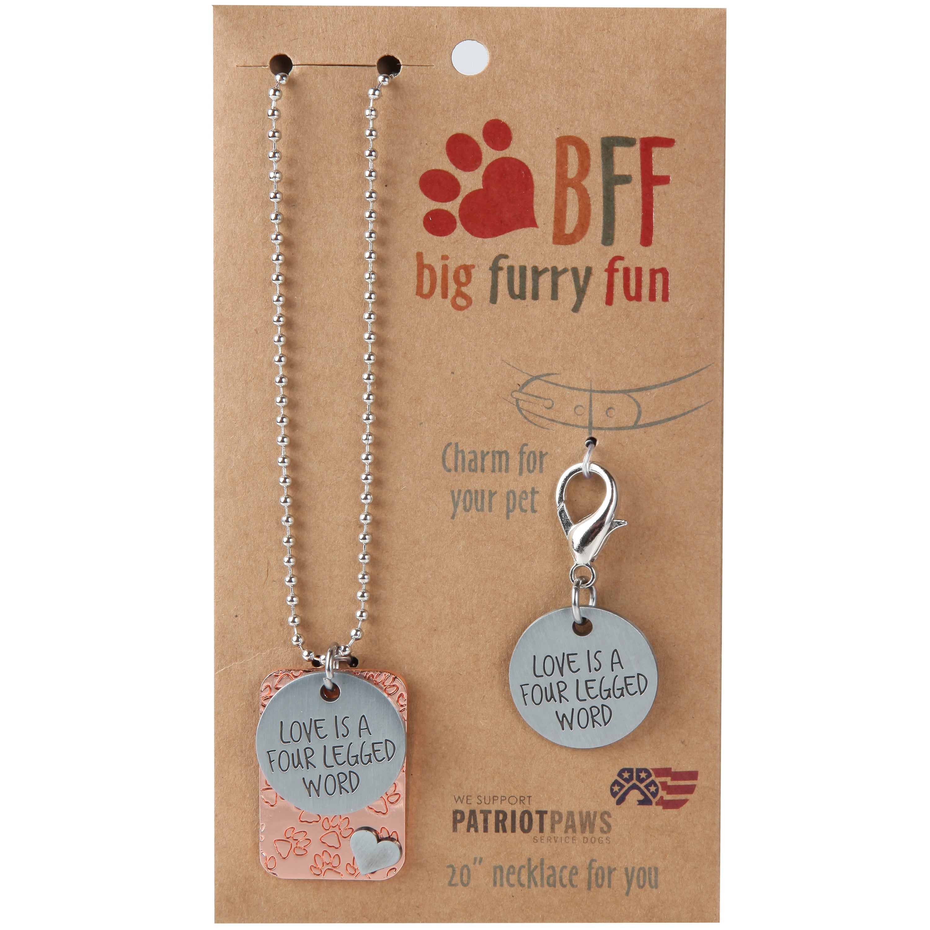 4 Legged Word Necklace & Charm Set