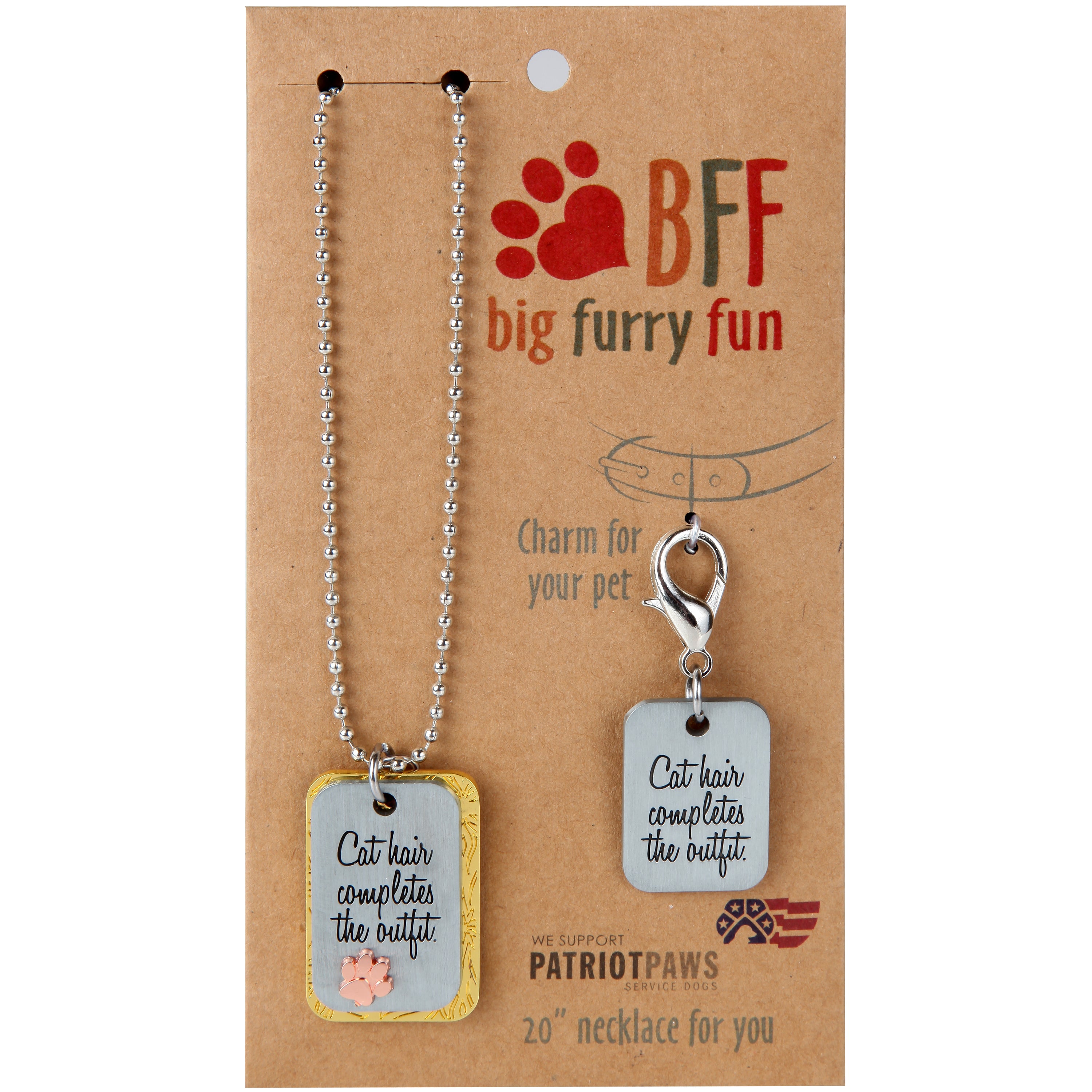 Cat Hair Necklace & Charm Set