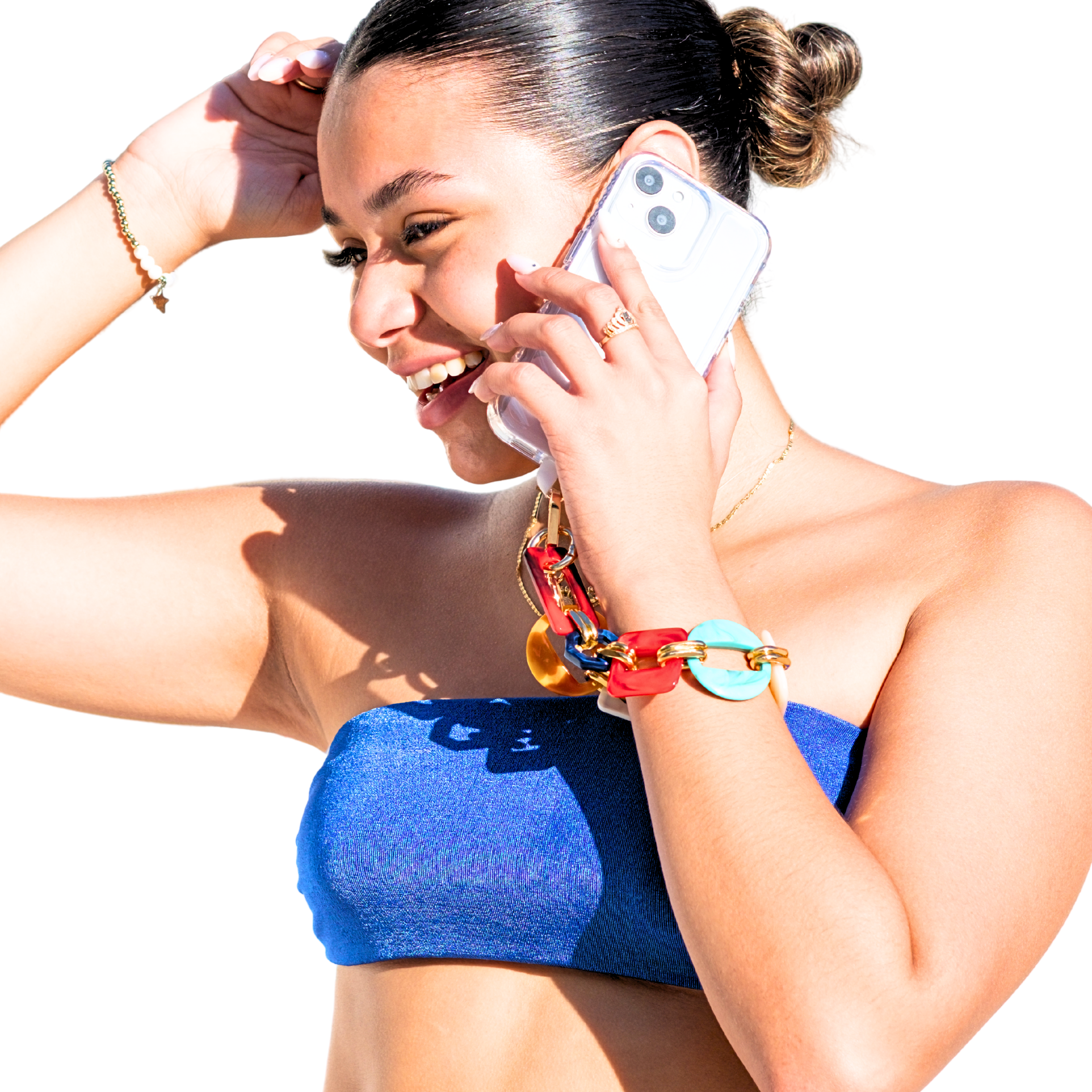 Red Crossbody with detachable Colette Multi Wristlet