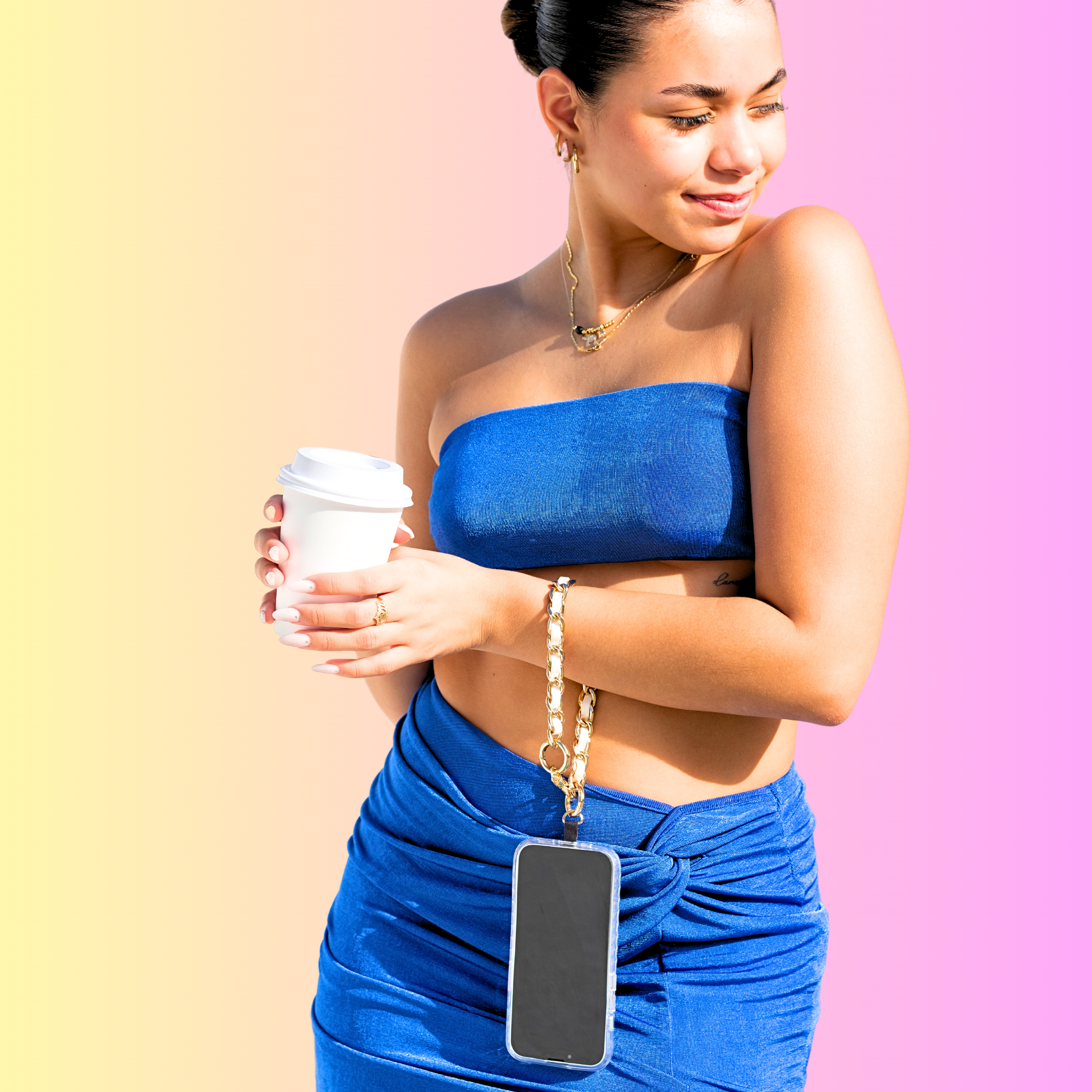 Ivory Textured Crossbody with detachable Ella Ivory Wristlet