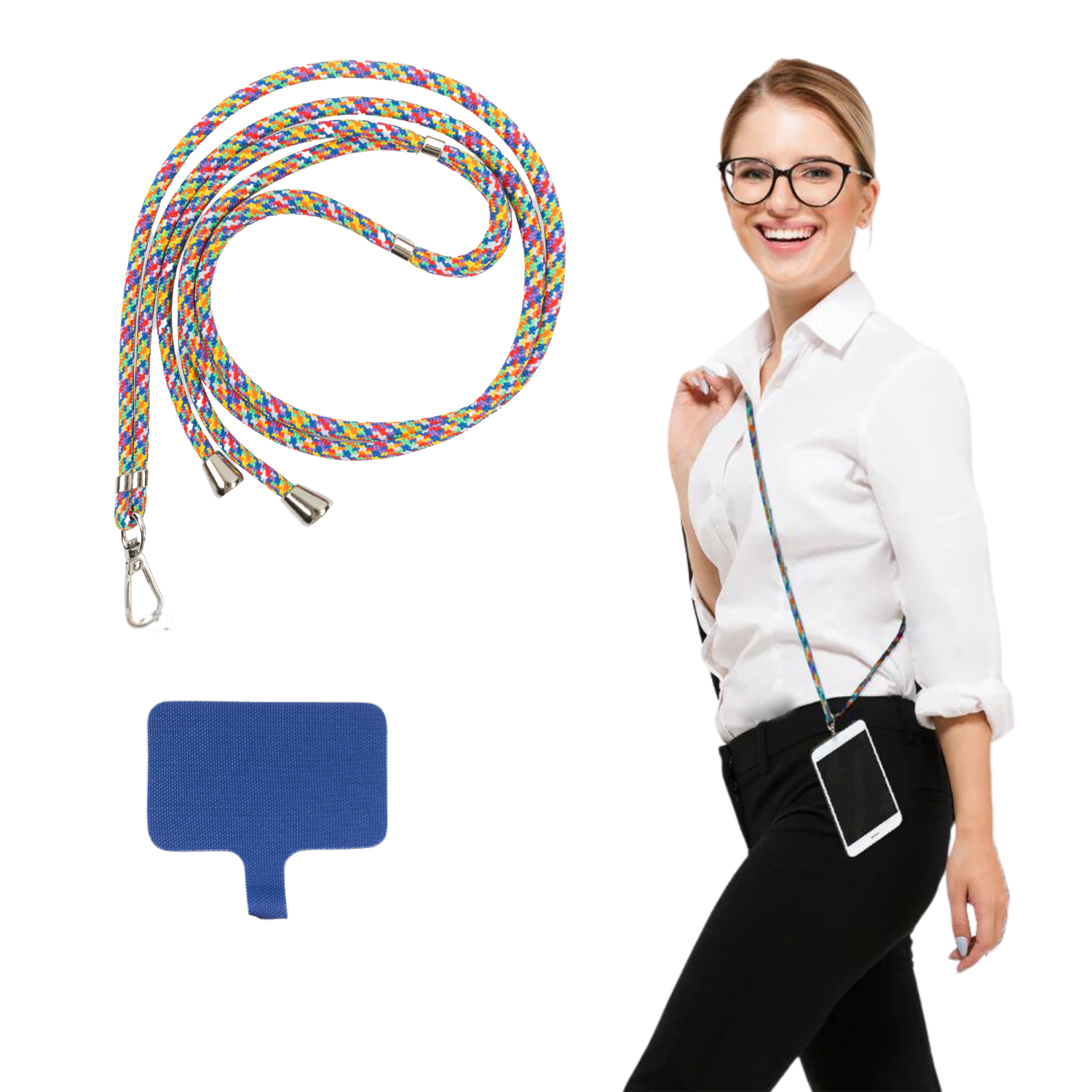 Bright Multi Crossbody Phone Holder