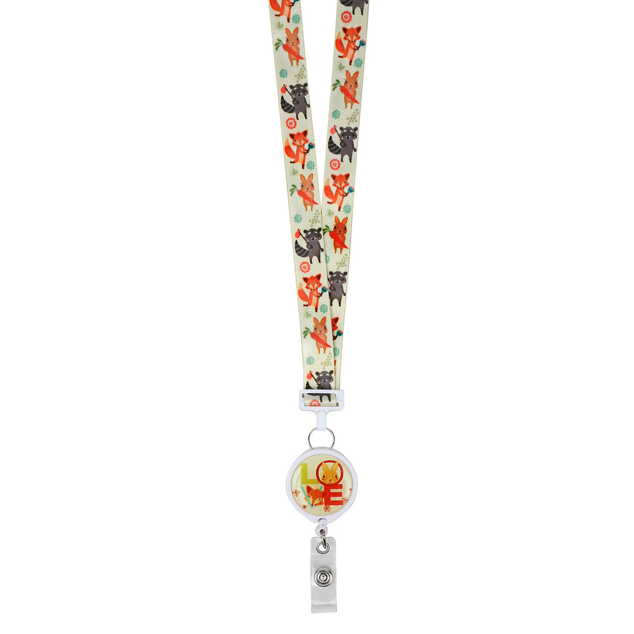 Woodland Whimsy Ribbon Lanyard with Reel