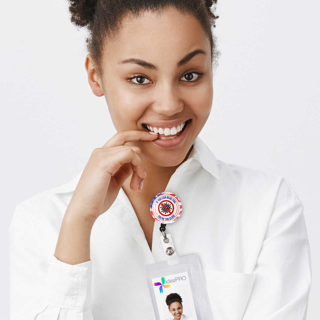 You're Too Close Retractable ID Badge Reel