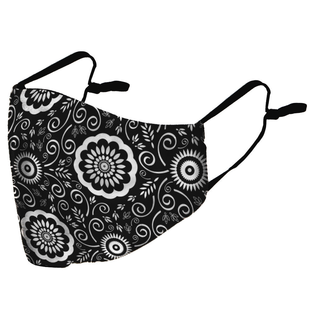 Medallion Floral Face Mask with Filter