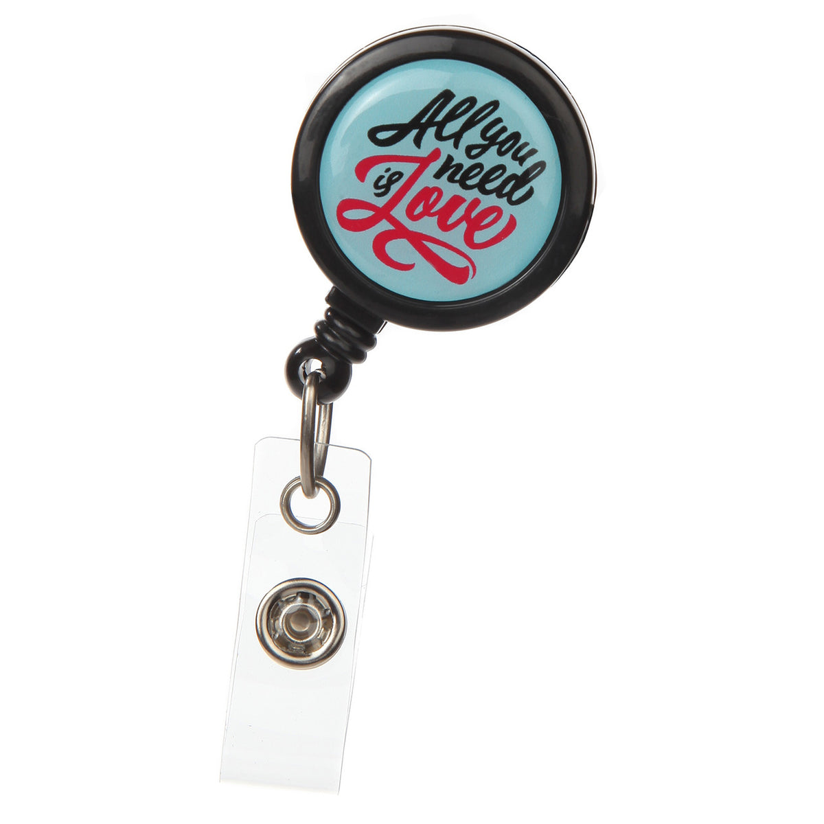 All You Need is Love Retractable ID Badge Reel