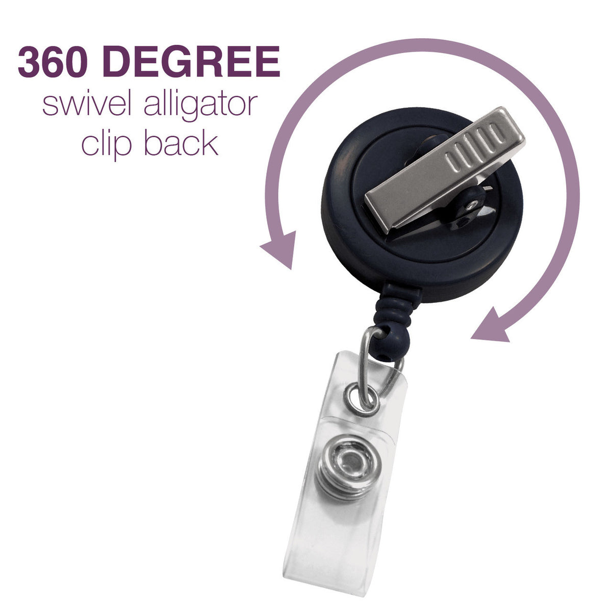 Basic Black Fashion Badge Reel