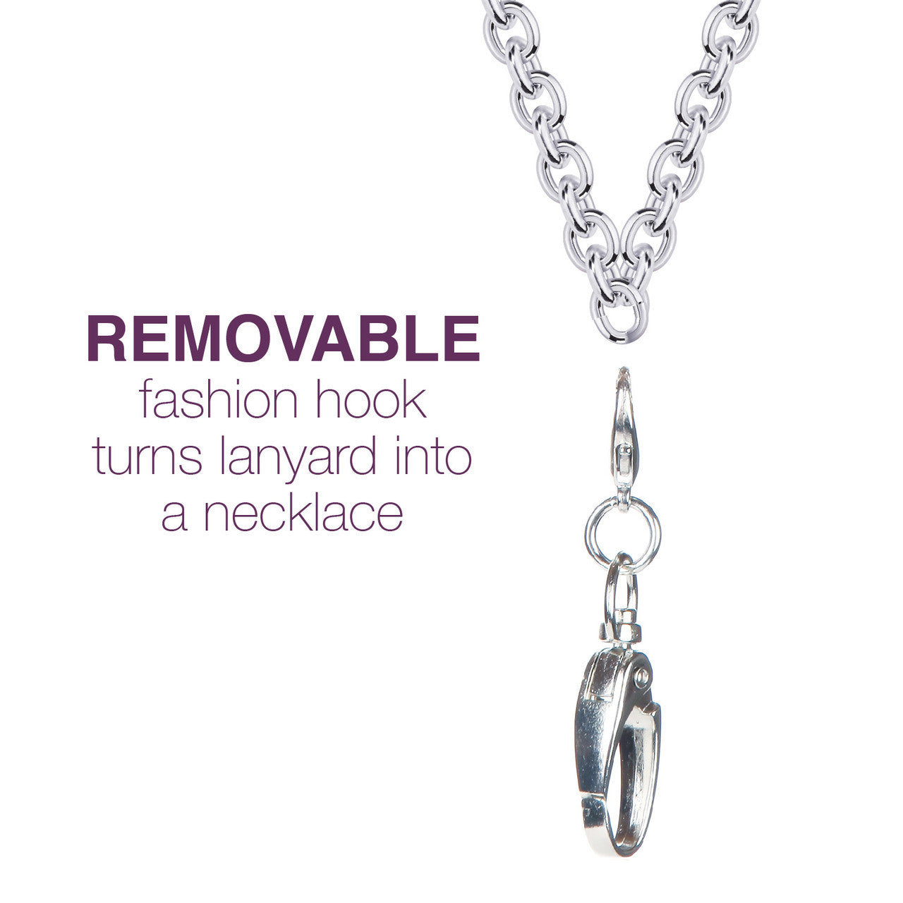 Obsidian Reversible ID Necklace Lanyard