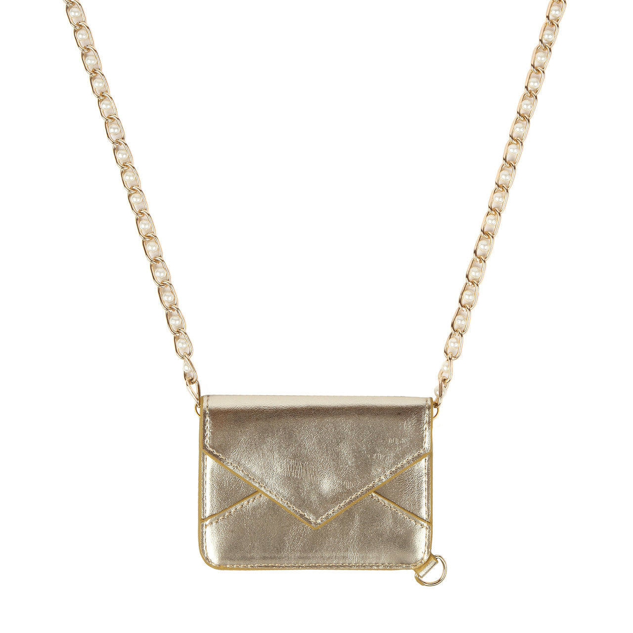 Metallic Gold Envelope Lanyard